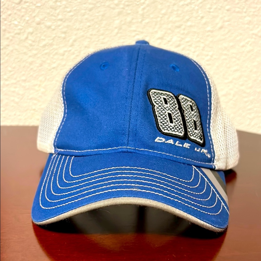 Dale Earnhardt Jr. Blue #88 Valvoline NASCAR Mesh Trucker Hat Adjustable Back